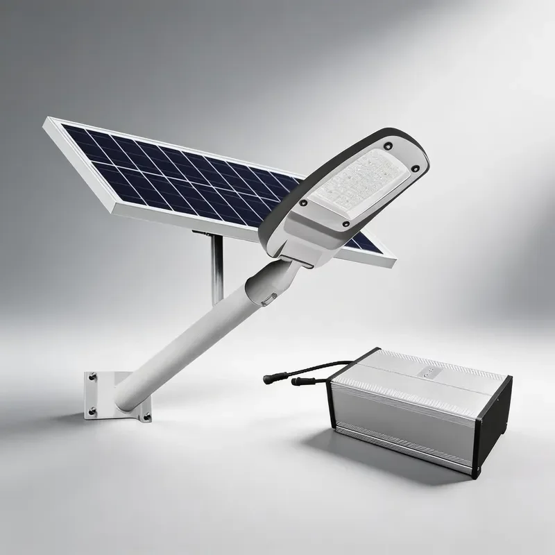 Outdoor LED Street Light Solar Powered Brightness Aluminum Split Solar Street Light 100W 200W Solar Light Road Garden