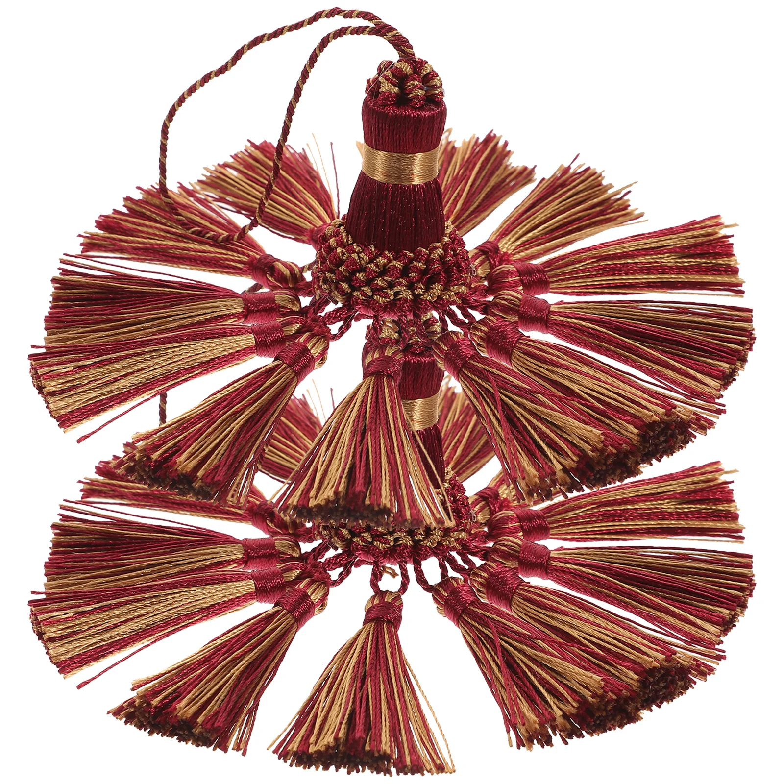 

2Pcs Curtain Tassel Trim Elegant Polyester Fringe Decoration for Home Window Curtain Pendant DIY Craft Keychain Jewelry Making