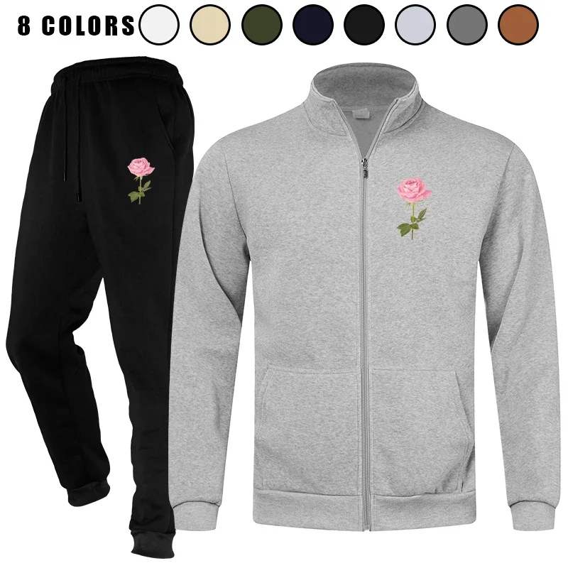 

Men's Long Sleeve 2 Piece Casual Full Zip Full Zip Athletic Tracksuits Jogging Sweatsuits Sets Outfits Sportswear