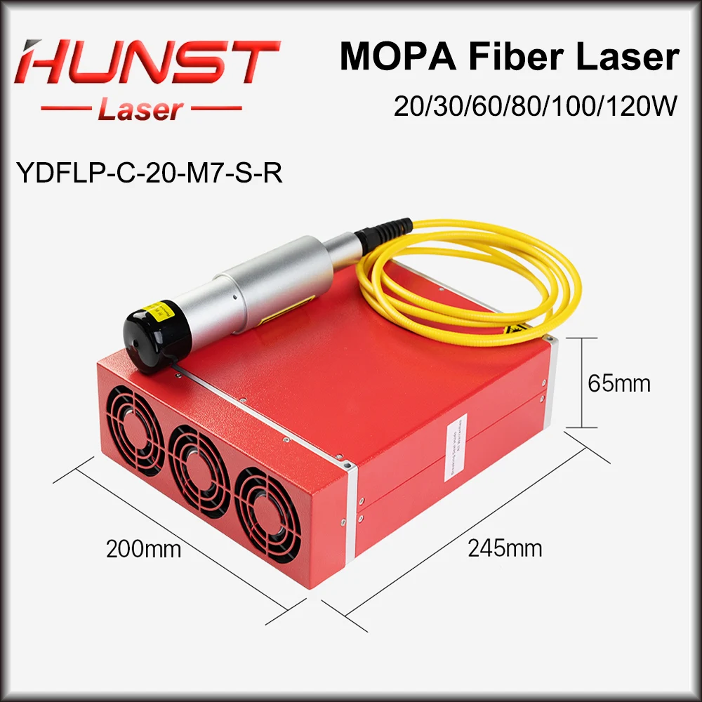 HUNST JPT M7 20-100W MOPA Pulse Width Fiber Laser Module With Red Dot High Quality for Fiber Laser Marking Machine Laser Source