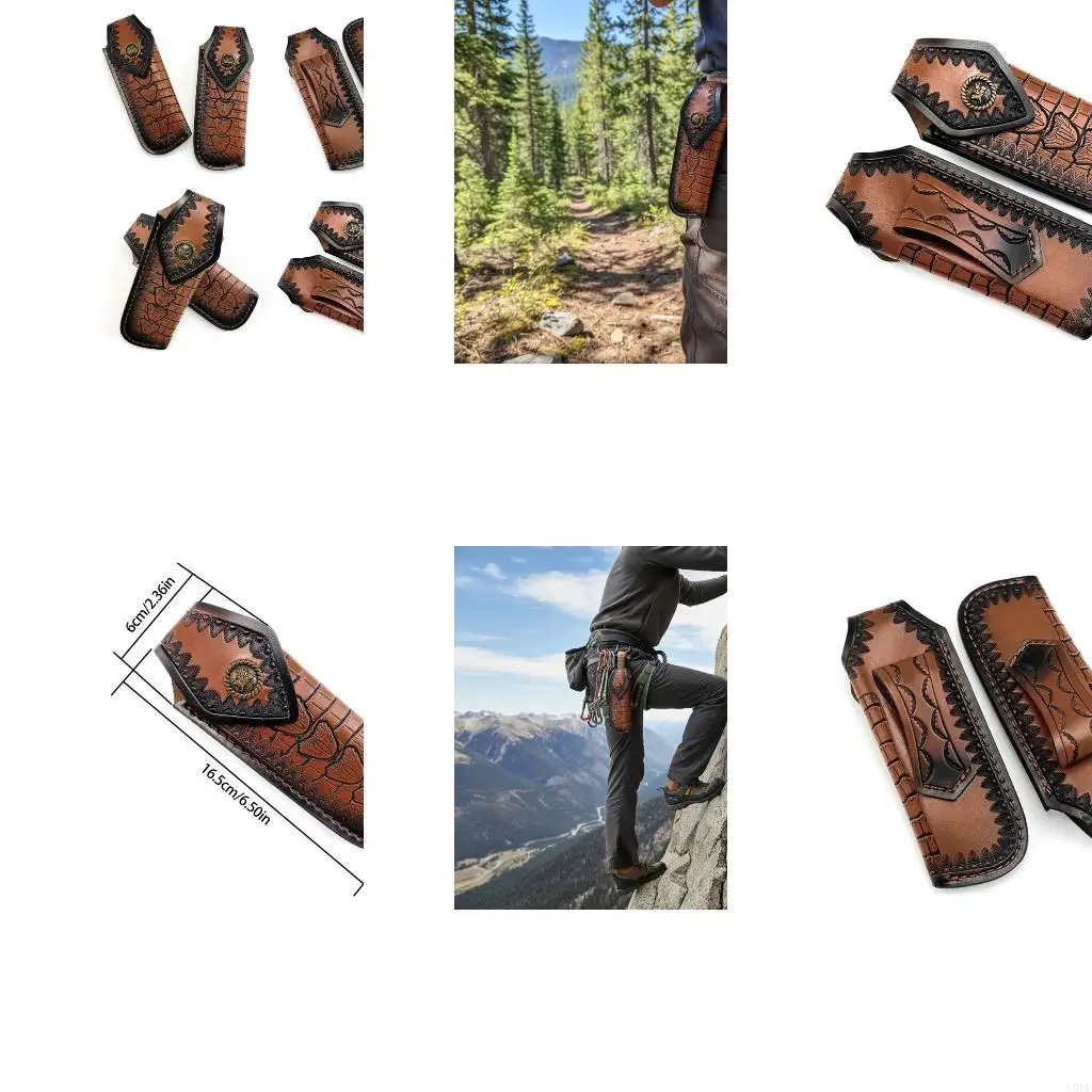 

Многоцелевой кожаный держатель для резака, безопасный защитный чехол для лезвия, регулируемый зажим для ремня, чехол для резака