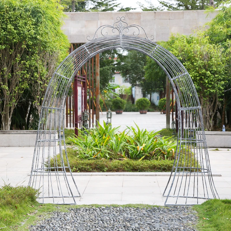 Outer single retro old arch support, courtyard plant arch flower frame, climbing vine frame, outdoor villa corridor garden door