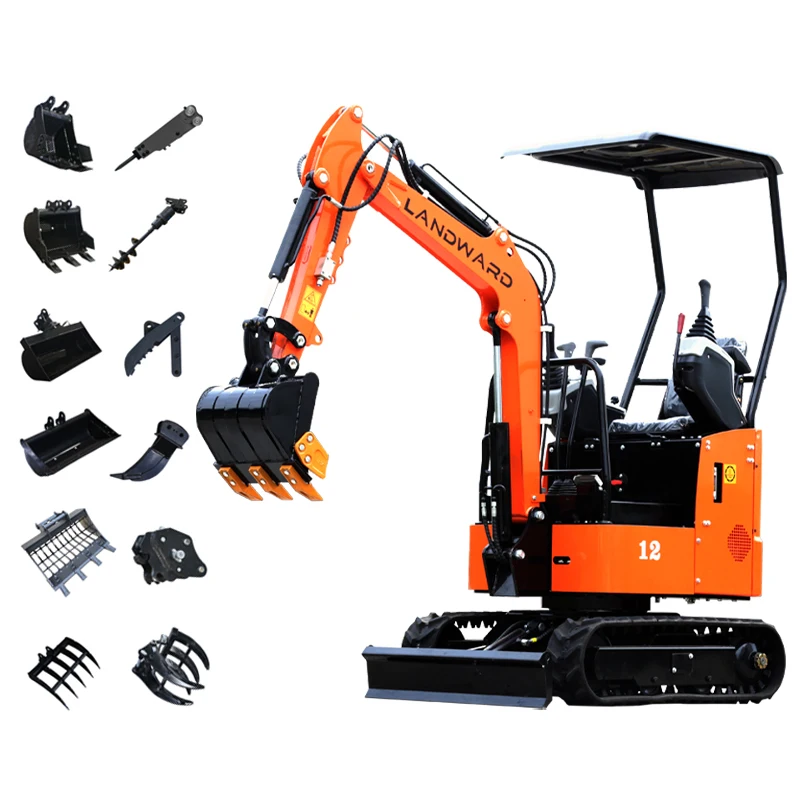 High Quality Mini Excavator 1000 KG CE/EPA Standard Certification Excavator 1.2 Ton Agricultural Crawler Digger Customized Sale