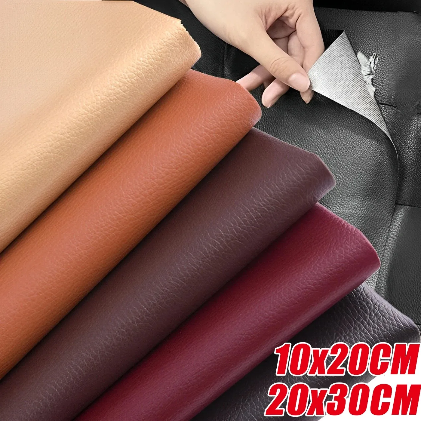 DIY 200x137cm Self-adhesive Leather Repair Patch Hole Patch Sticker for Sofa Table Chair Bag Shoes Bed Automotive Interio