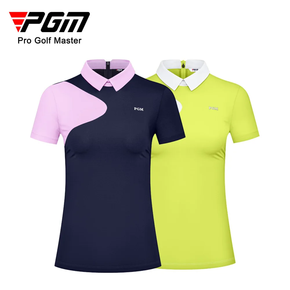 

PGM Summer Women Golf Short-Sleeved T Shirt Ladies Shirts Sports Slim Clothes Quick-Dry Breathable Golf Tennis Clothing YF470