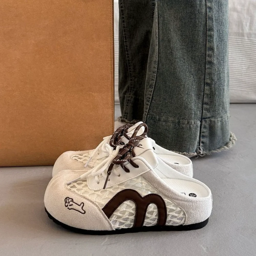 Damskie sneakersy typu mule z – Embroidery Lace recenzja i cena