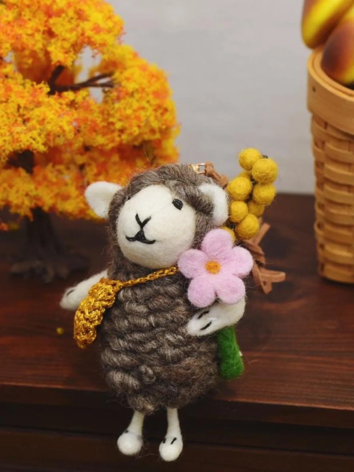 High Quali Good-looking Exquisite Lamb Pendant Handmade Wool Felt Sheep Car Hanging Large Gift Gift Couple