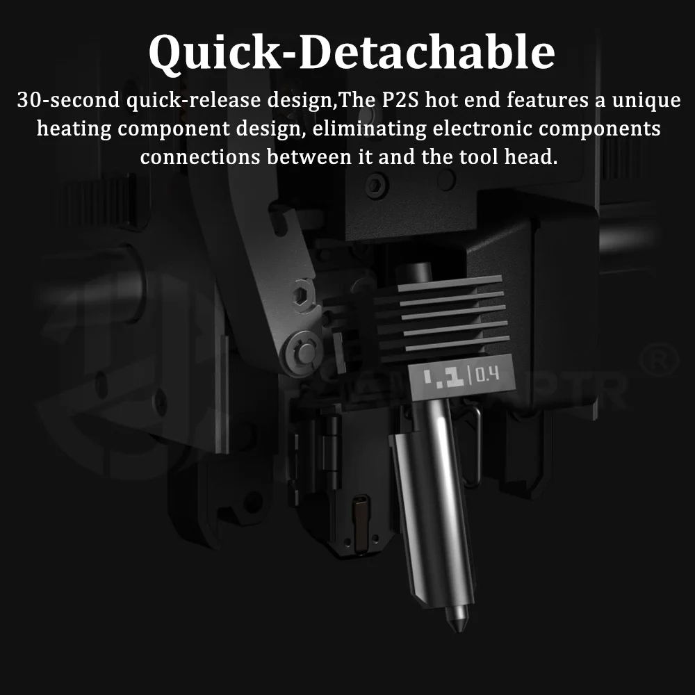 P2S Hotend لمختبر بامبو P2S قياسي/عالي التدفق Hotend جودة عالية طباعة سريعة دقيقة فوهة قابلة للإزالة 0.2 0.4 0.6 0.8