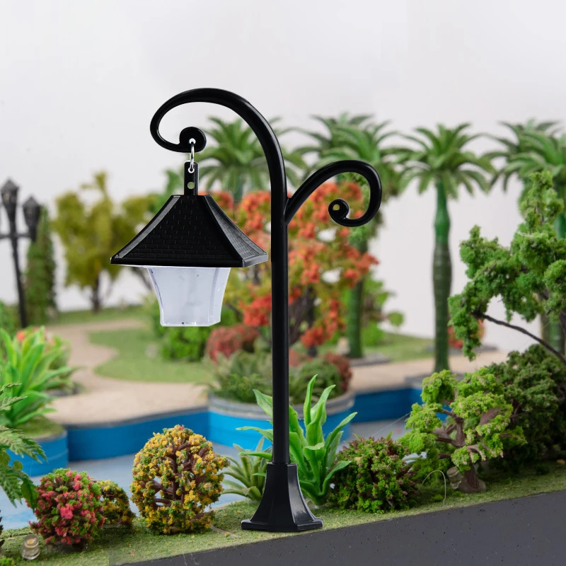 Miniature Street Lamp Road Streetlight Mini Micro Lamppost Light LED Lighting Model Landscape Fairy Garden Ornament Dollhouse