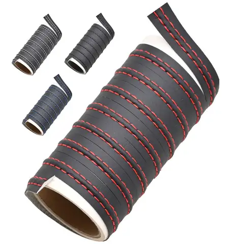 Car Mouldings Trim PU Leather DIY Braid Decorative Line Strip Dashboard PU Leather Decoration Line Car Interior Accessories