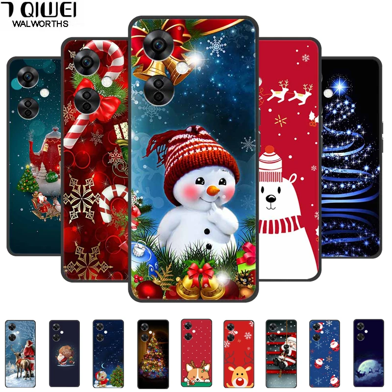 Christmas Phone Cases For OnePlus Nord CE 3 Lite 5G Case Silicone Soft Cover For 1+Nord CE3 1+Nord N30 5G Cute Santa Claus Shell