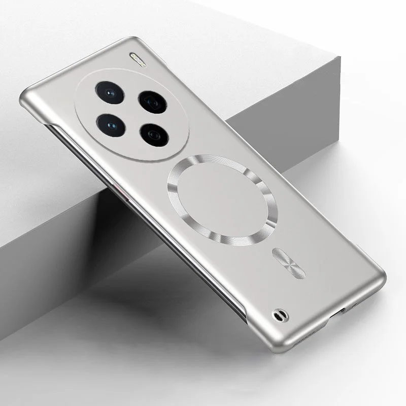 Ultradünne Metallische Rahmenlose Magnetische Handyhülle für Magsafe VIVO X300 X300S X200 X200S X100 X100S Ultra Pro Mini PC Cover