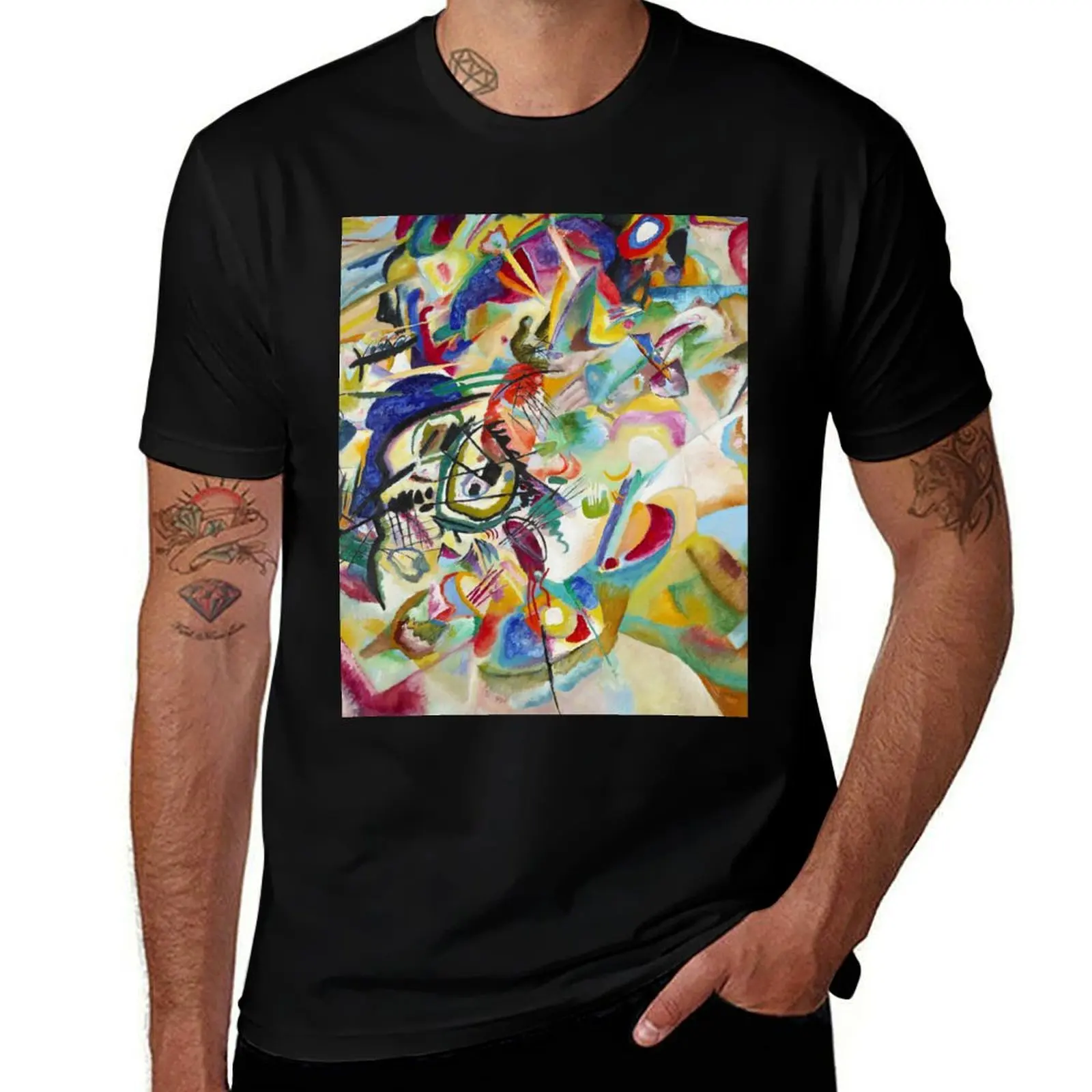 Wassily Kandinsky - Composition VII (1913) T-Shirt Outdoor Sports Lightweight Tee