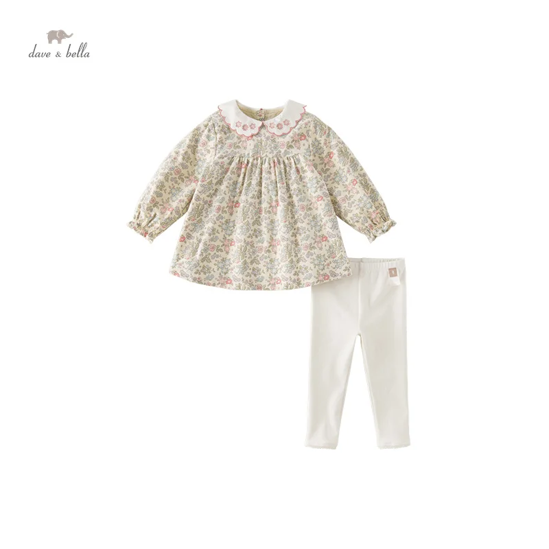 

Dave Bella Children's Suit Autumn Girl's Two-Piece Floral Cotton Comfortable Casual Fashion Sport Outdoor DB3236351