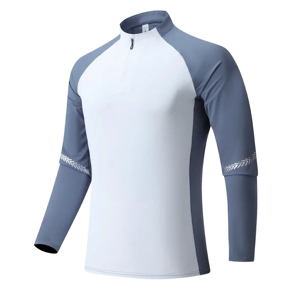 Sudaderas de alta elasticidad para hombre, camisa cálida de manga larga para correr al aire libre, chaqueta informal para Fitness, camiseta para correr, camisetas de Fitness