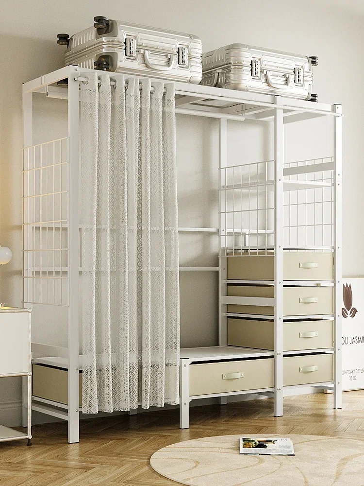 

-Wardrobe Free Installation, Simple Wardrobe, Children's Clothes Storage Cabinet, Assemb