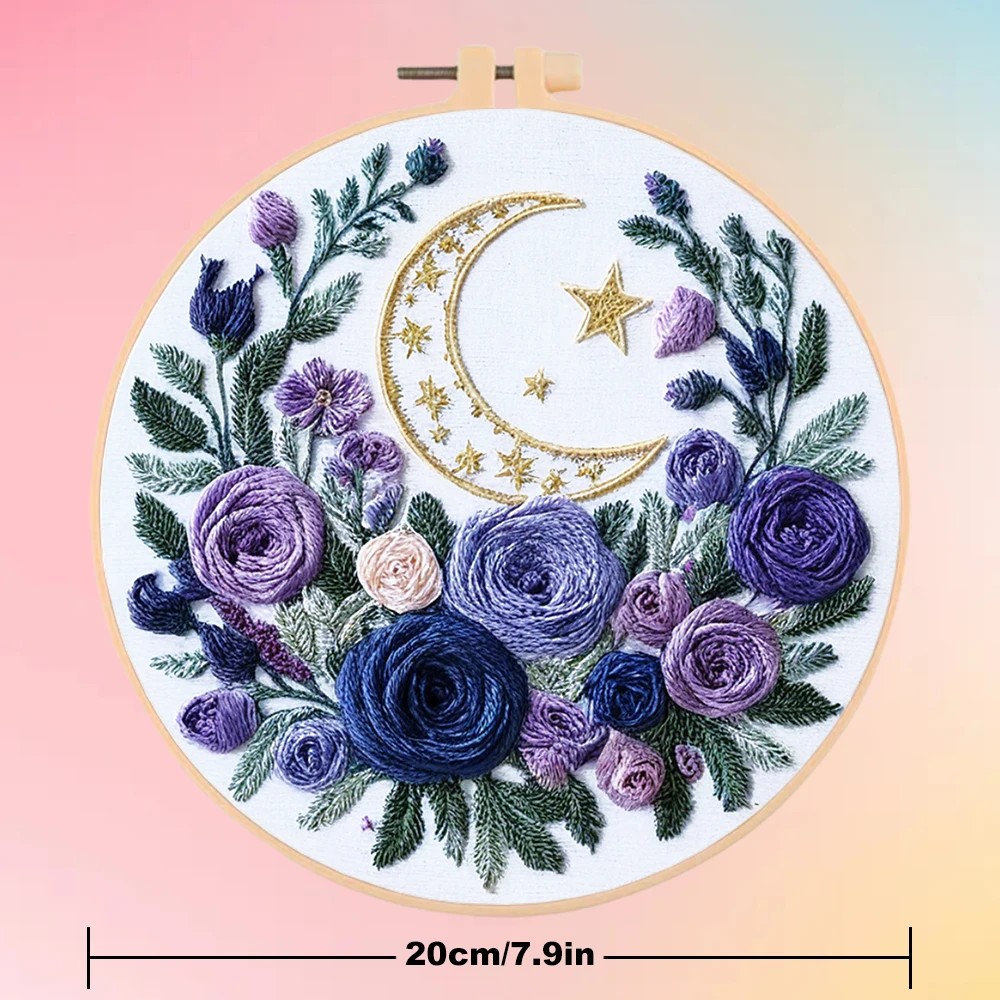 طقم تطريز موموآرت مع إطار، نمط - مراجعة Embroidery Design Patterns Flowers وسعره