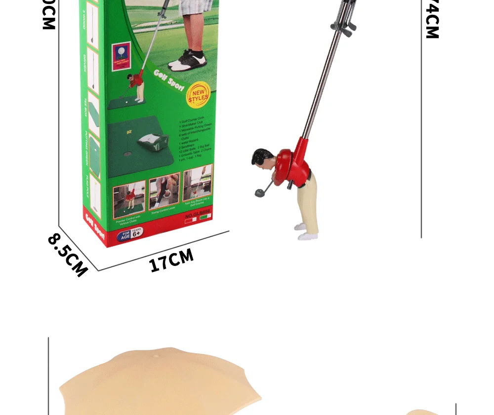 Kinder Golf Club Mini Puppe Set Spielzeug drinnen und draußen tragbare Eltern-Kind interaktive Party Spiel Geburtstags geschenk – Detail 9