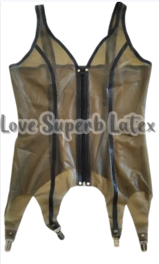

Woman Latex Dress With Garters Suspender Straps ( DRESS only, no gloves. no stockings, no underwear) Halloween Customizable