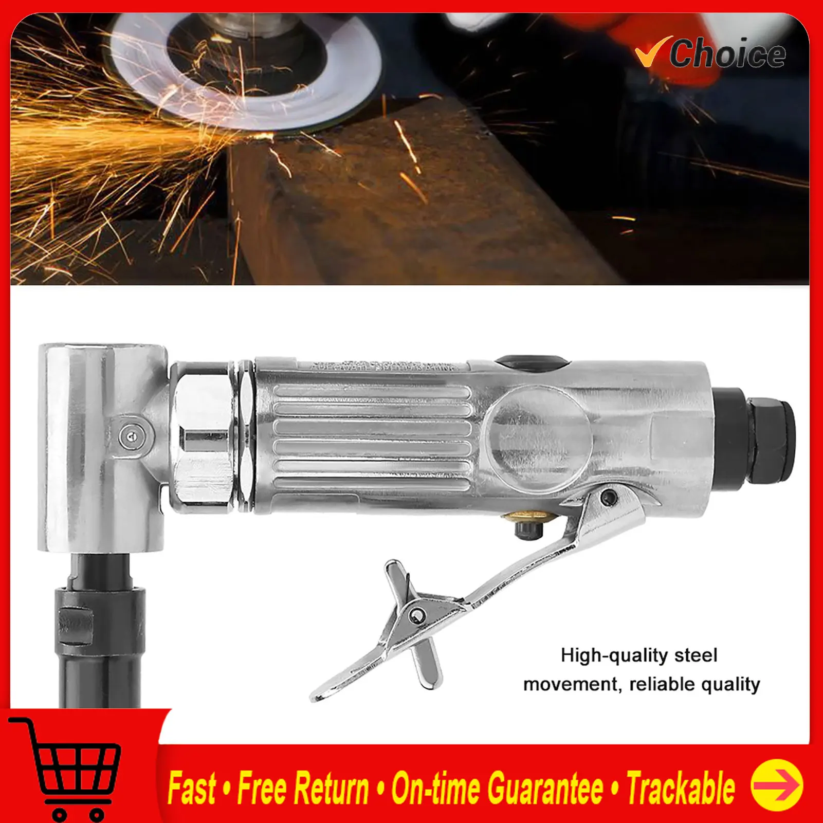 

Industrial Grade 90 Degrees Bending Pneumatic Die Grinder with 2inch Grinding Disc BSP