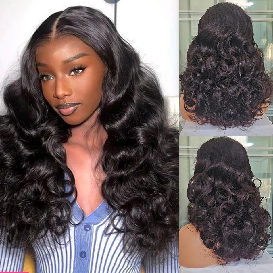 100% Unprocessed Raw Vietnamese Hair Double Drown Bouncy Wave Lace Frontal Wigs 30Inch 13x4 HD 250% High Density Loose Wave Wigs