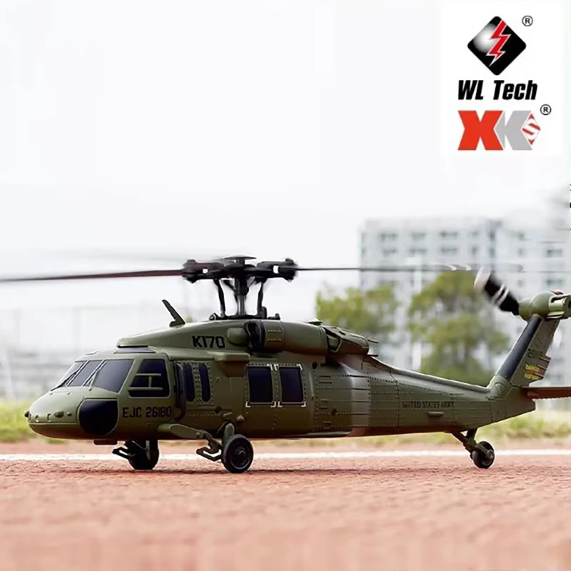 Wltoys K170 Black Hawk Uh60l Remote-Controlled Helicopter Four Channel Four Propeller Simulation Brushless Fixed Heigh customize