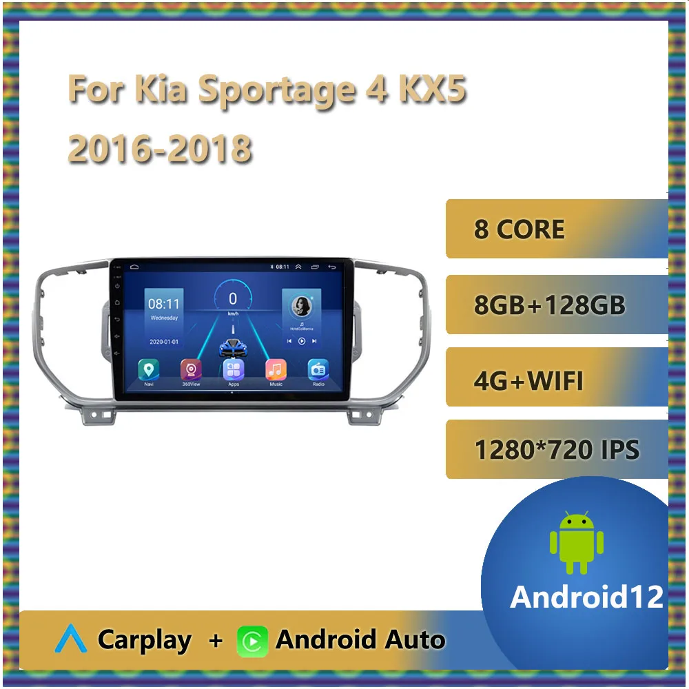 

Android 12 Car Radio For Kia Sportage 4 KX5 2016 2017 2018 Navigation Multimedia Video Player GPS RDS DSP WIFI 4G Auto DSP WIFI