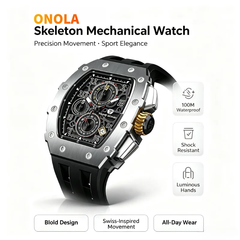 Luxury Mens Quartz Chronograph Watch New Japan 50M Waterproof Sport Fashion Wristwatch Male Gift