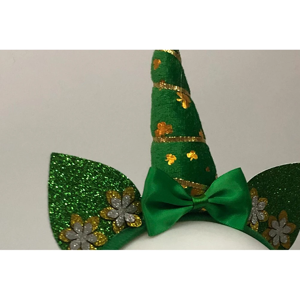 

Unicorn Headband Headdress St. Patrick Day Hairband Festival Hoops Saint Patrick's Party Supplies