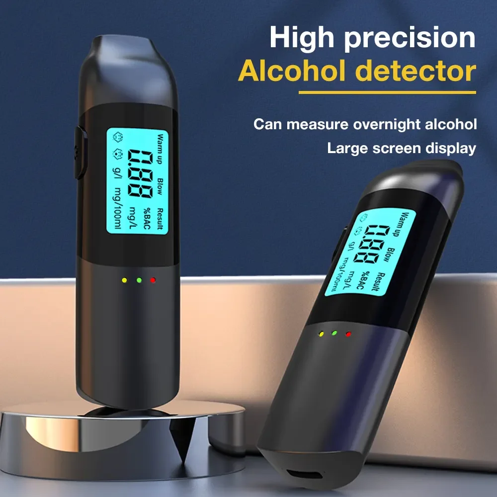 New High Precision Breathalyzer Large Screen Display Alcohol Detector Alcohol Breath Tester Alcohol Checker