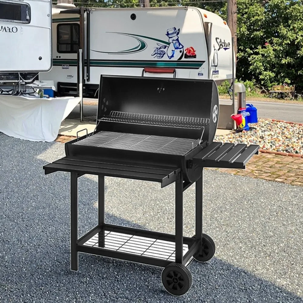 Home Barbecue Grill Villa Courtyard Barbecue Grill Charcoal Outdoor 5-person American Automatic Roast Chicken BBQ