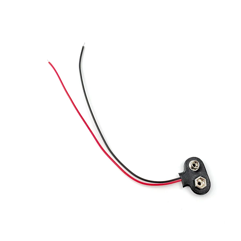 5 قطعة 9 فولت مقاطع البطارية 10 سنتيمتر أسود أحمر 2 السلكية كابل اتصال موصل مشبك 9 فولت مشبك بطارية موصل حامل البطارية