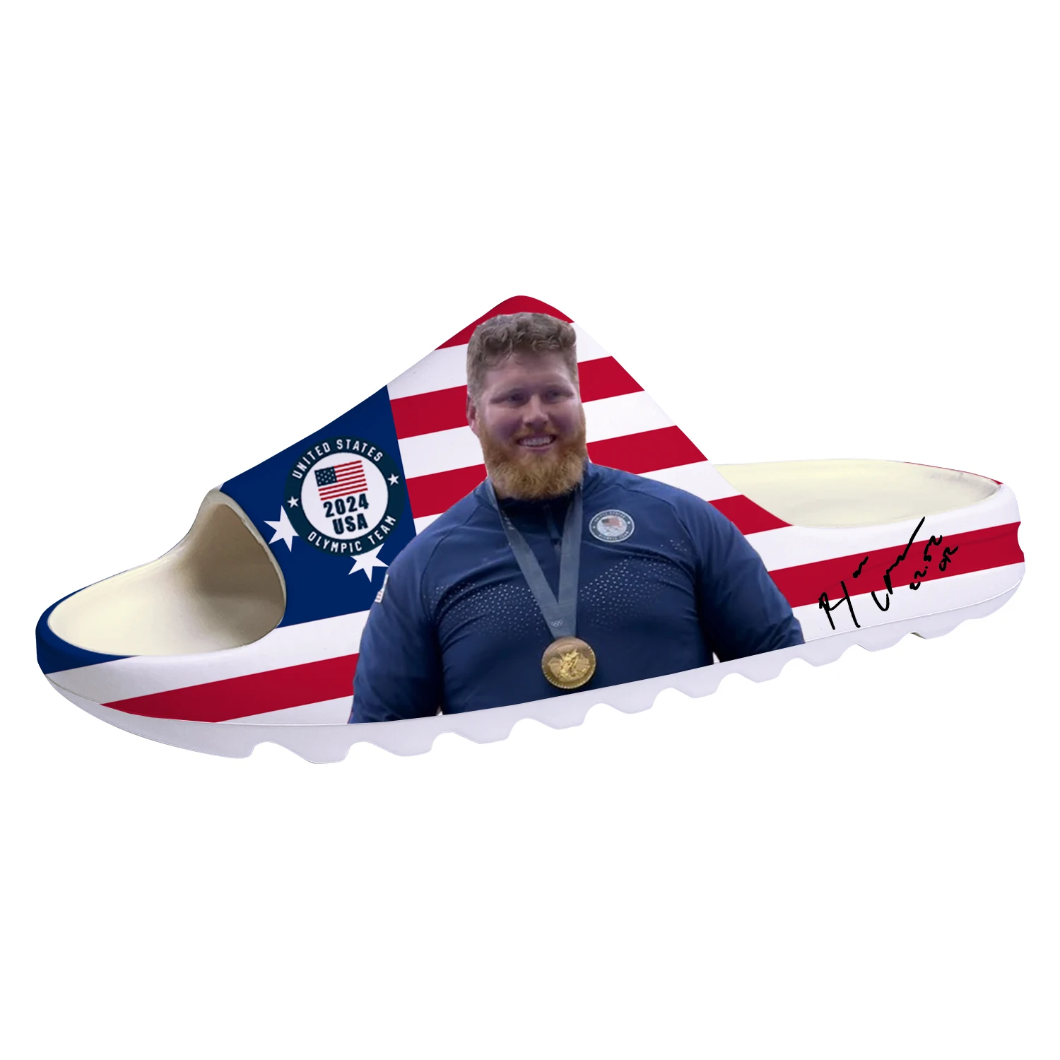 

Ryan Crouser Shot Put World Champion Soft Sole Sllipers Home Clogs Step on Shoes Mens Womens Teenager Custom on Shit Sandals