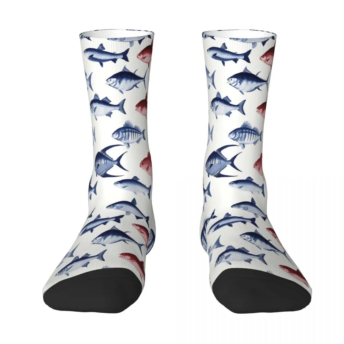 

Vintage Fish Animal Sock Socks Men Women Polyester Stockings Customizable Funny