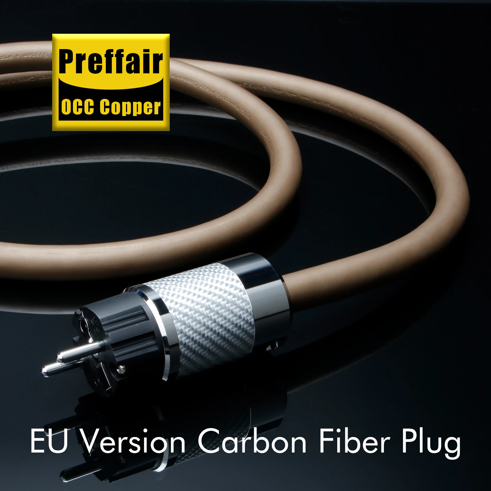 Monosaudio P905 AC Power Cable PSC OCC Copper High-Fidelity EU/US-C15/IEC320 Power Cord for AMP/Power Filter/CD/DVD Player