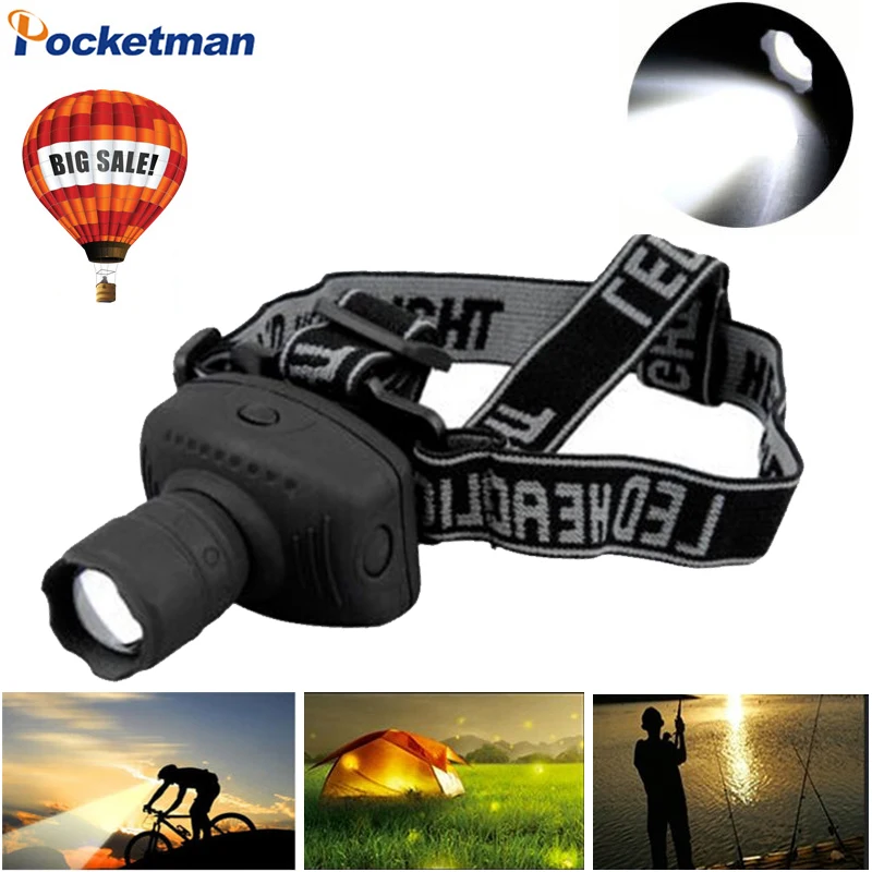 Powerful LED Head Lamp Telescopic Zoom Headlight Outdoor Waterproof Headlamp High Lumen Head Flashlight for Camping Cycling