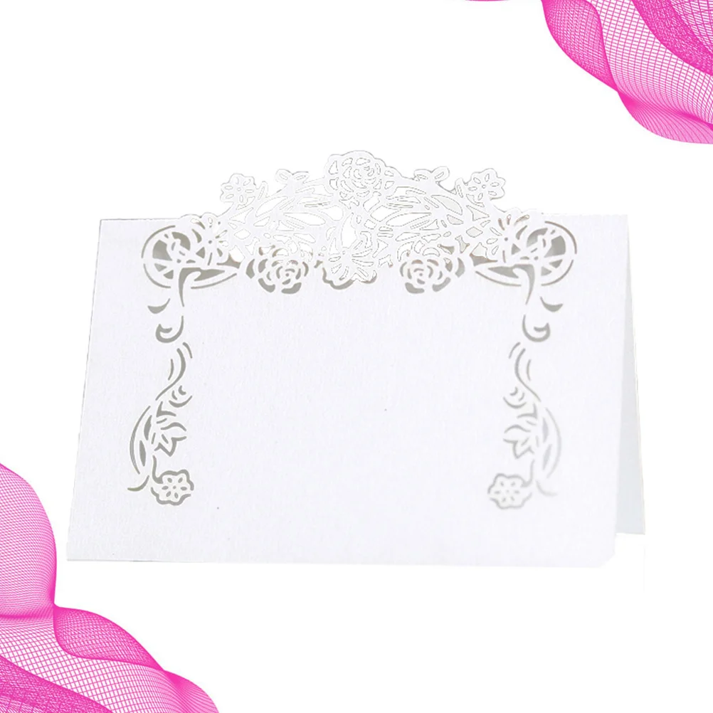 

50Pcs Wedding Place Name Card Rustic Chic Paper Seat Tag for Table Decoration Party Banquet Wedding Celebration