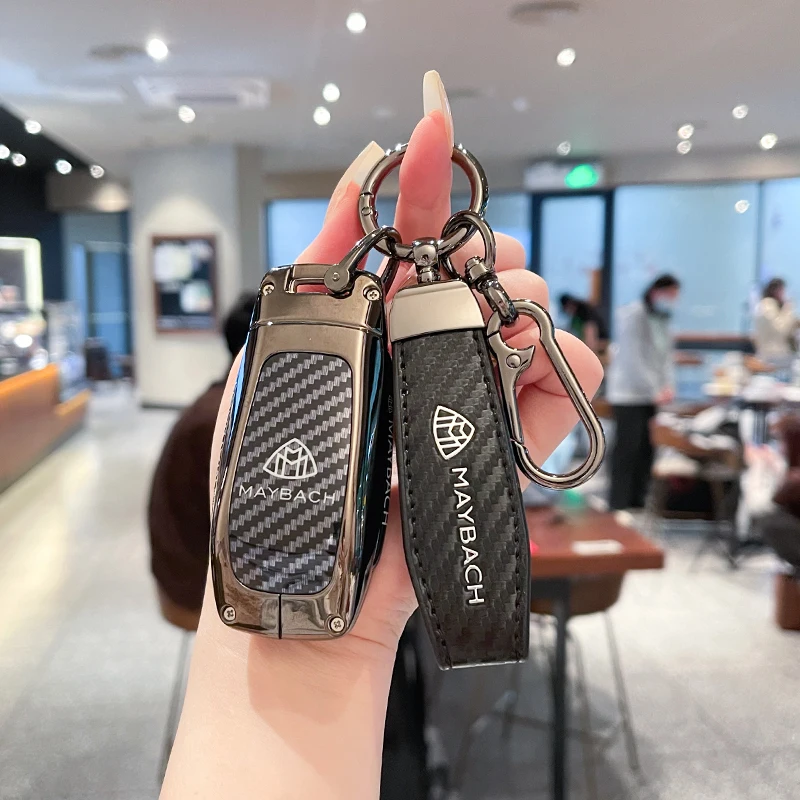 Car Alloy Key Case Key Bag Shell For Mercedes Benz 2022 C S Class W206 W223 S350 C260 C300 S400 S450 S500 Key Shell Protector
