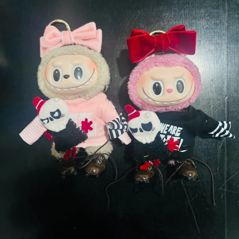 

For 17cm Labubu Doll Clothes Valentine'S Day Same Clothes Decoration Couple'S Doll Decoration Halloween Christmas Gift