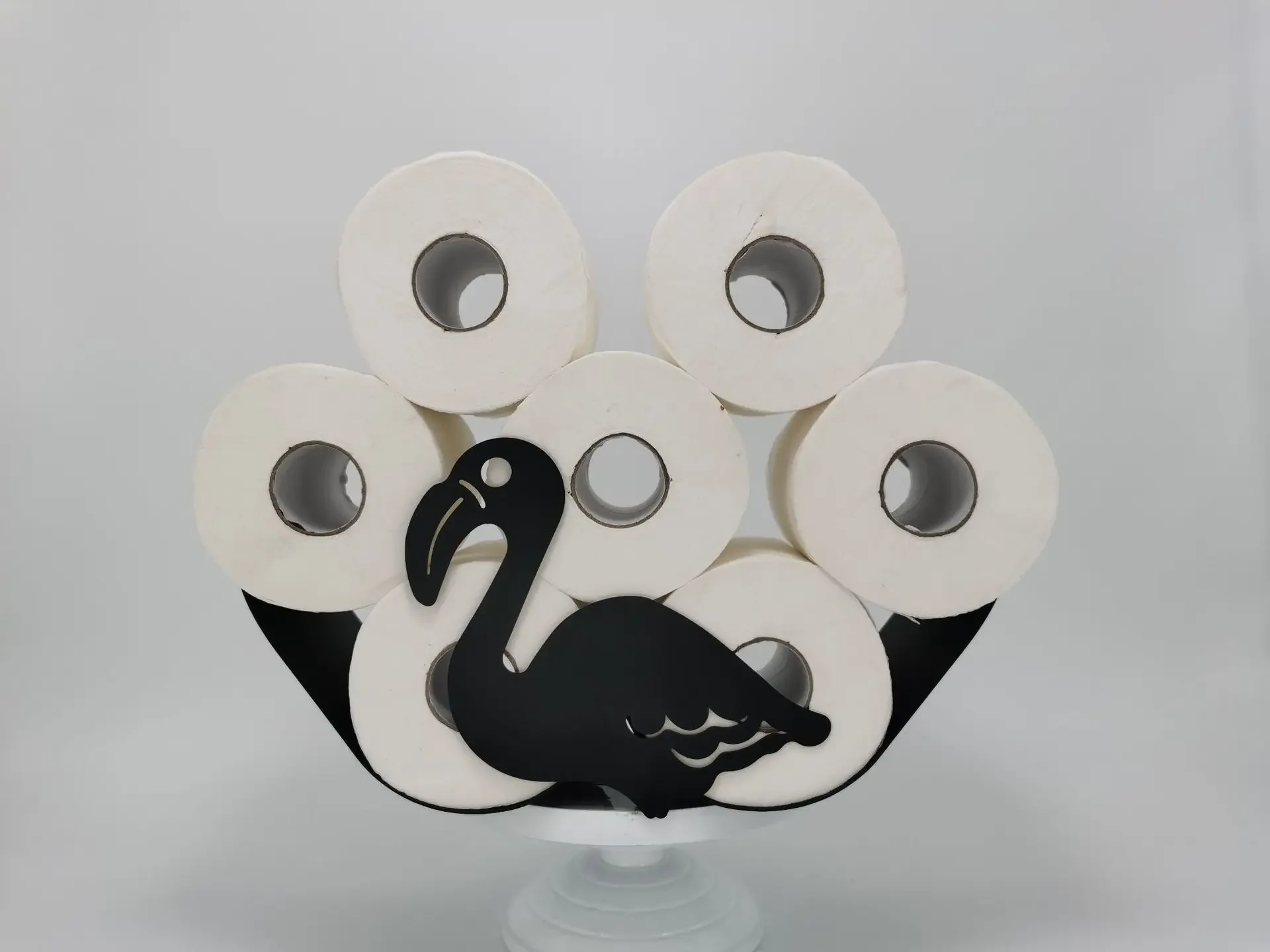 Nordic funny animal shaped owl flamingo wall mounted paper towel holder living room toilet paper roll holder toilet paper holder