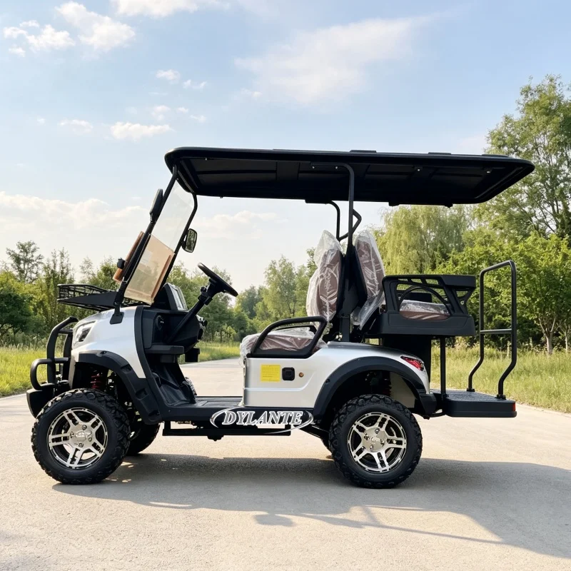 High Performance 4 Seat Electric Golf Cart 14 Inch Off-road Tires Golf Buggy With Waterproof Control Panel