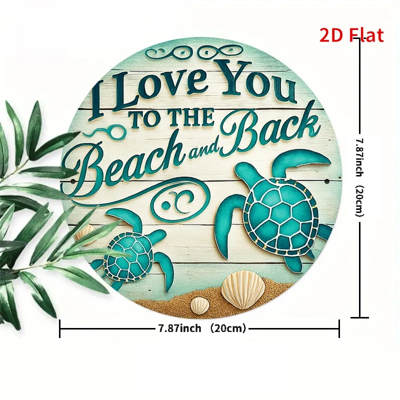 2D Flat, Vintage Round Metal Wall Sign 