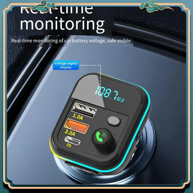 Latest Car Charging Car Mp3 Bluetooth 5.0 Player Bluetooth, USB Flash Drive Memory Card QC 3.0 Fast Charging Voltage Replacement