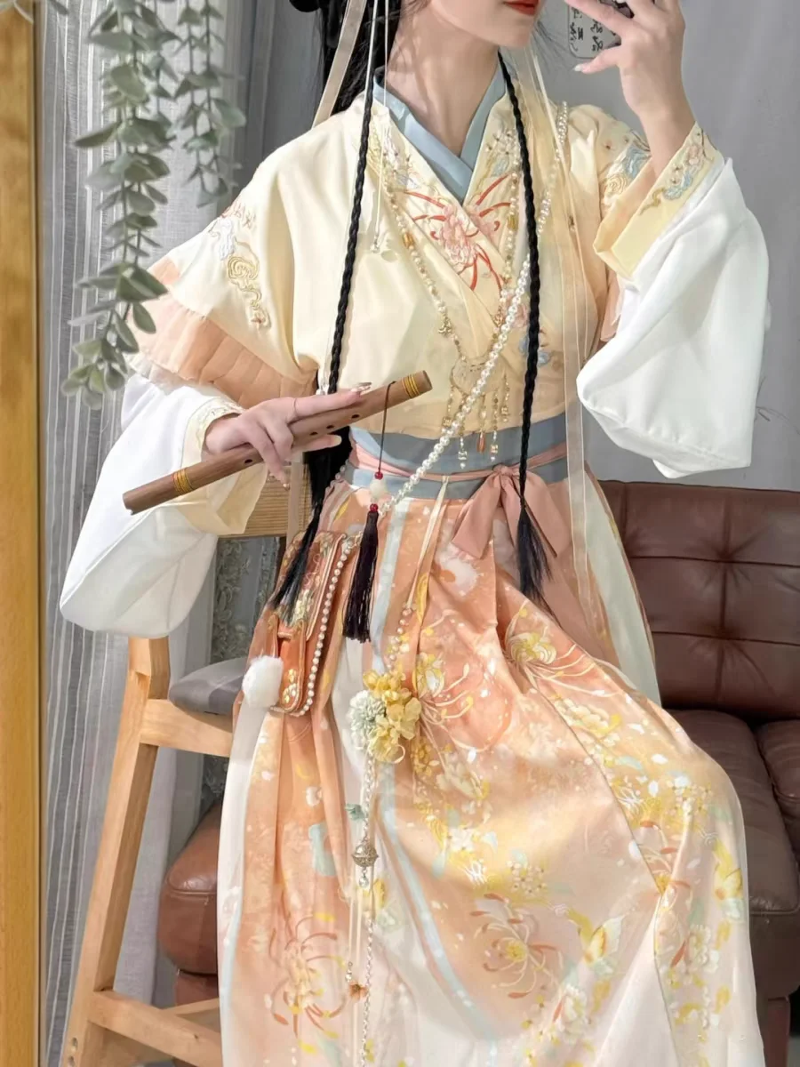 Modern Hanfu Dress Female Cosplay Costume Song Dynasty Fairy Folk Dress Chinese Traditional Stage Dance Elegant Princess Outfits