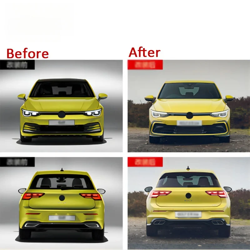 

CZJF Car Facelift Bumper for 8 2020 Upgrade 8 2020 R Front Rear Bumper