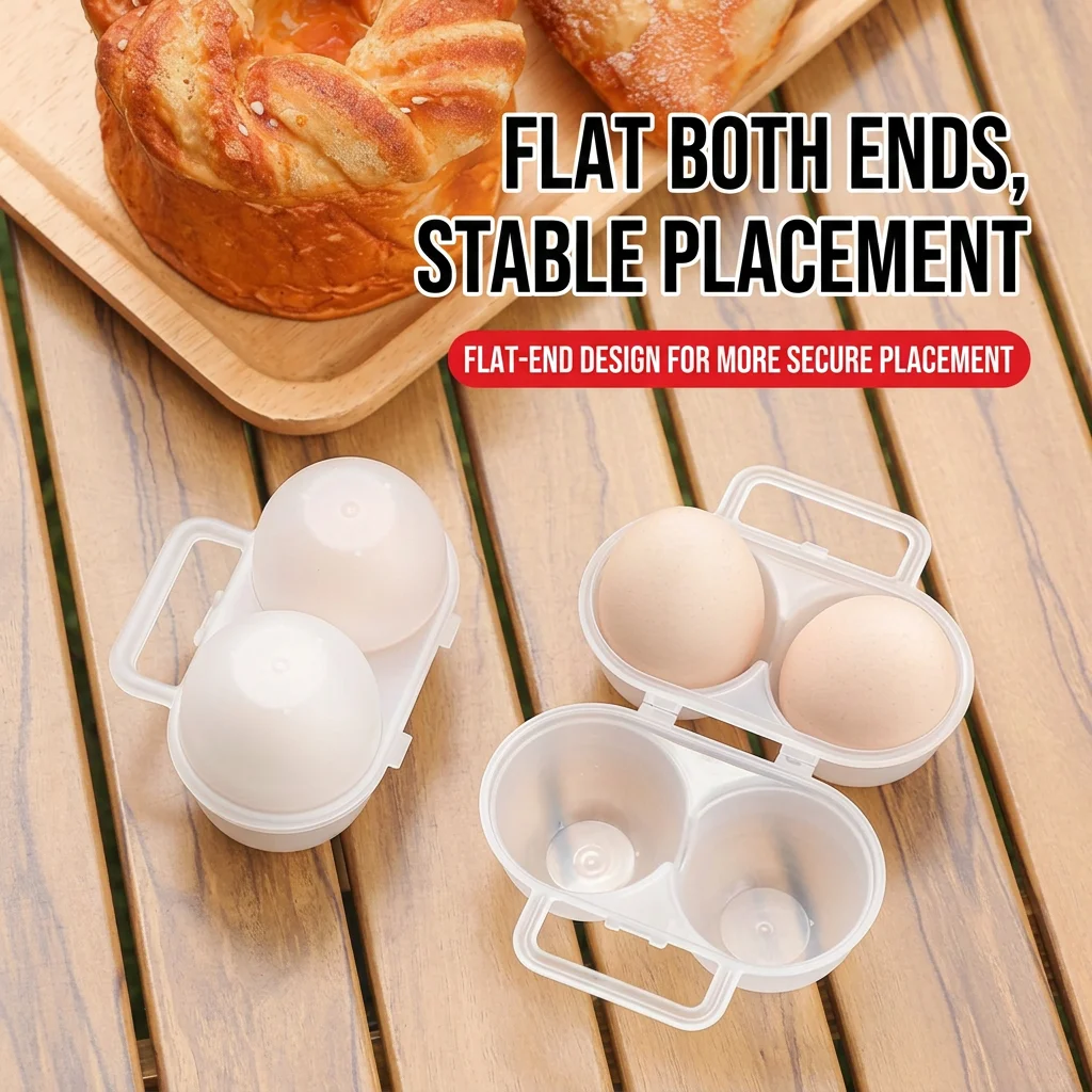 Portable Egg Container Anti-Crush Egg Box Plastic Egg Tray Food Grade For Home Refrigerator Daily Commute Camping - Detail 1