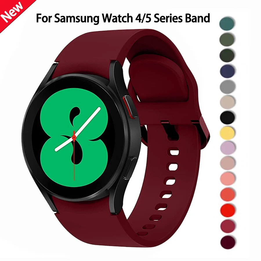 

Silicone Strap For Samsung Galaxy Watch 5 /4 44mm 40mm Watch4 Classic 46mm 42mm Sport Watchband Bracelet Galaxy Watch 5 Pro 45mm