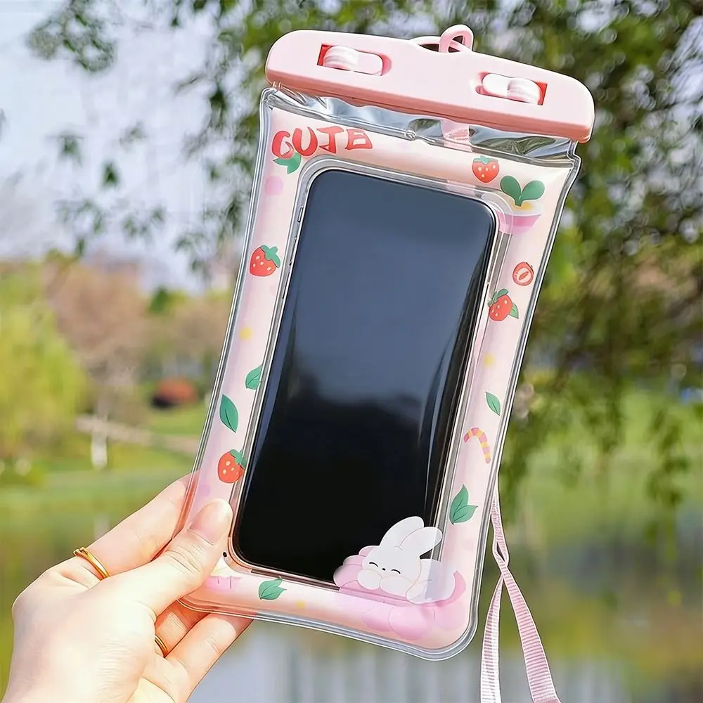 Touch Screen Compatible Waterproof Phone Bag Transparent Airbag Protection Phone Protection Sleeve Cartoon Dust Seal