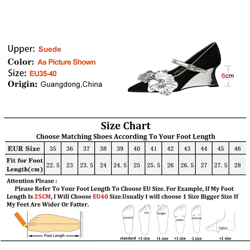 2025 Fashion Pointed Toe 6cm Women Single Shoes Designer Rhinestone Bow Decoration Metal Wedges High Heels Buckle Banquet Pumps