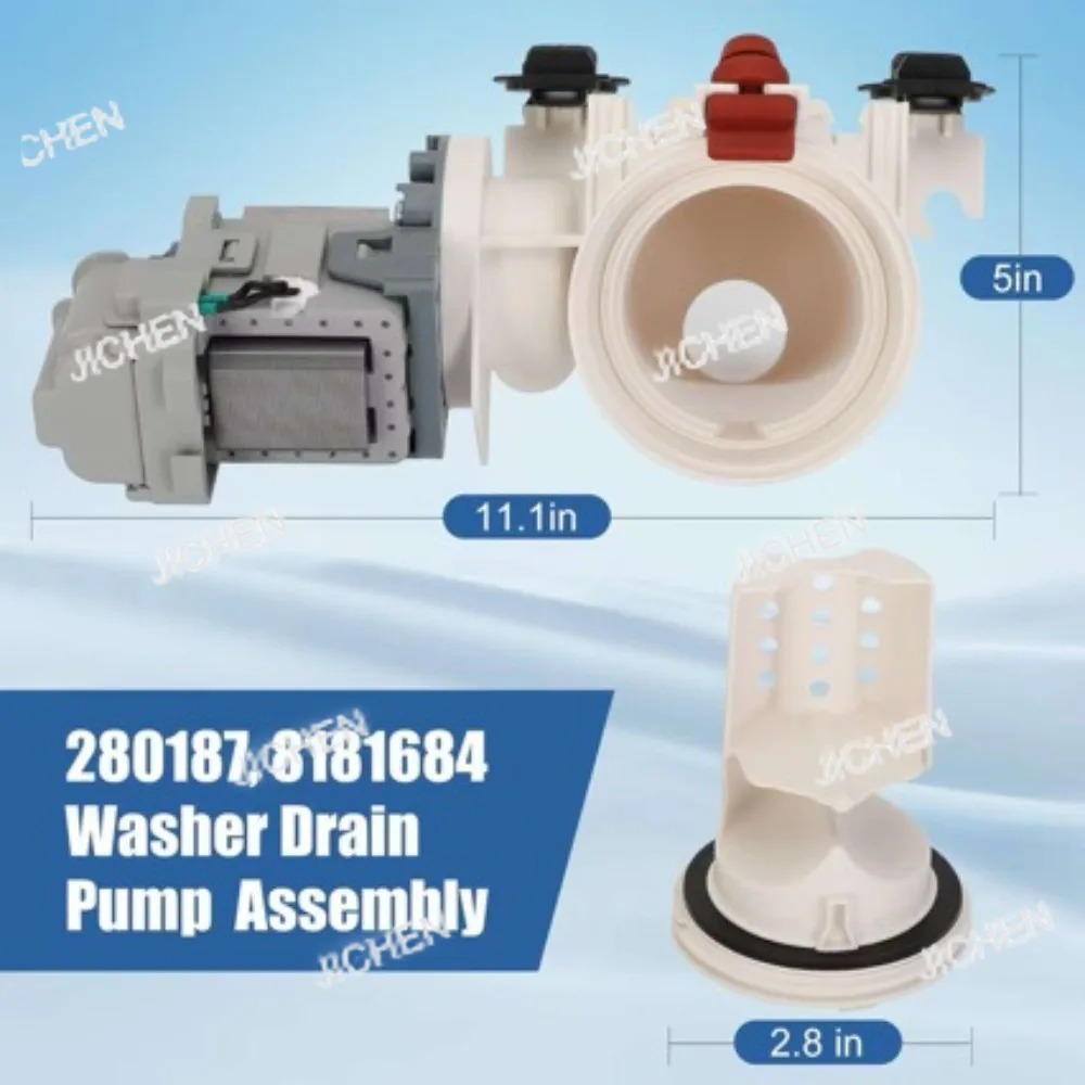 

Сливной насос в сборе 280187 — совместим с стиральными машинами, замена для 8181684, 120 В